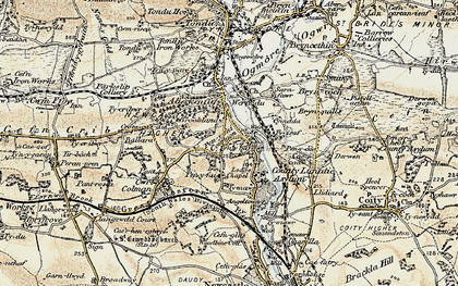 Old map of Pen-y-fai in 1900