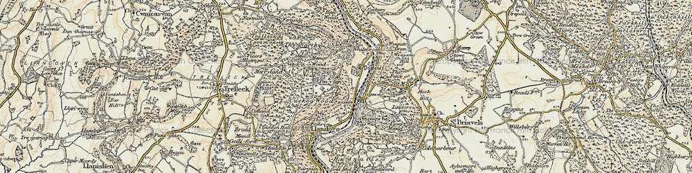 Old map of Bigsweir Ho in 1899-1900