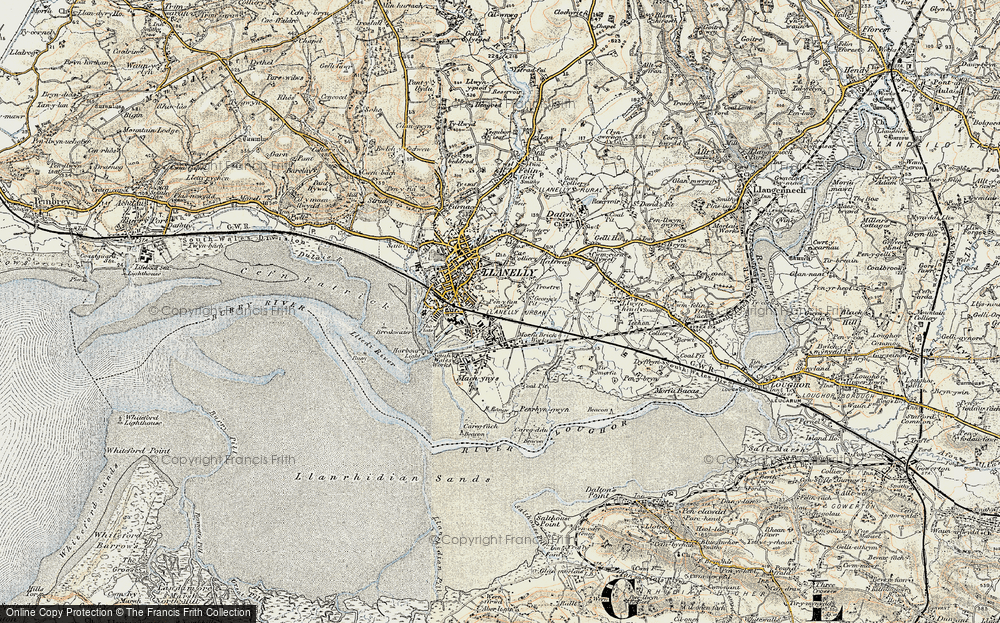 Old Map of Pen-y-fan, 1900-1901 in 1900-1901
