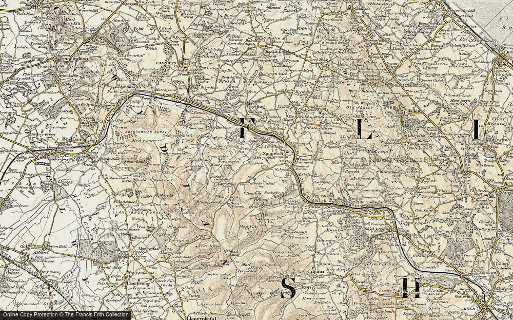 Old Map of Pen-y-felin, 1902-1903 in 1902-1903