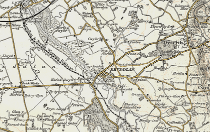 Old map of Ynys in 1902-1903