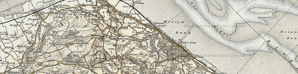 Old map of Pen-y-ffordd in 1902-1903