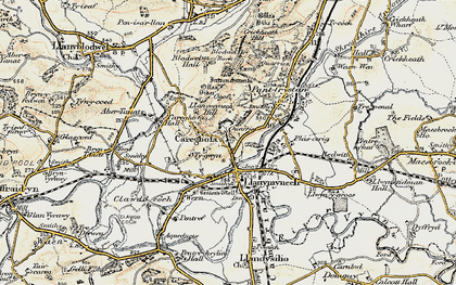 Old map of Pen y Foel in 1902-1903