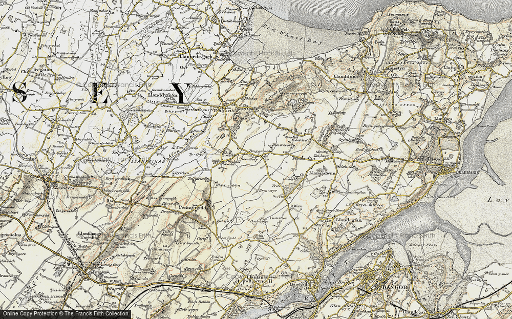 Old Map of Historic Map covering Rhos Owen in 1903-1910