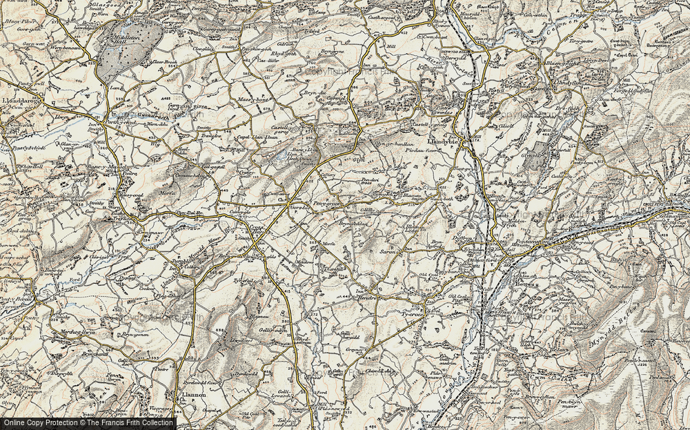 Old Map of Pen-y-groes, 1900-1901 in 1900-1901
