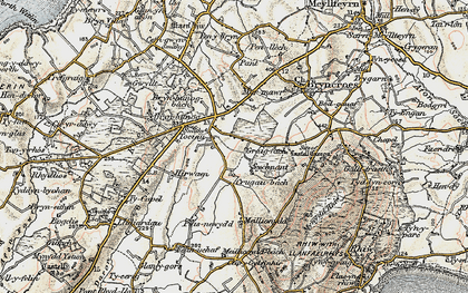 Old map of Pen-y-groeslon in 1903