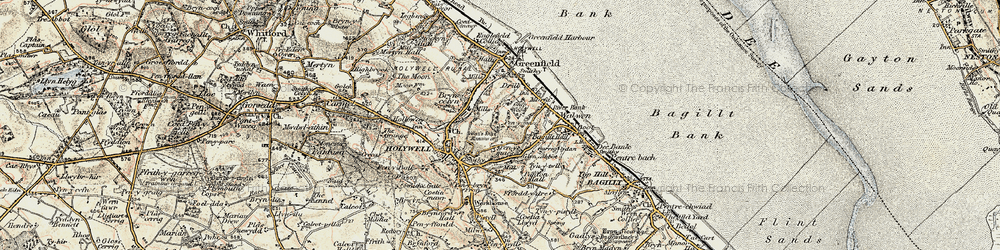 Old map of Pen-y-maes in 1902-1903