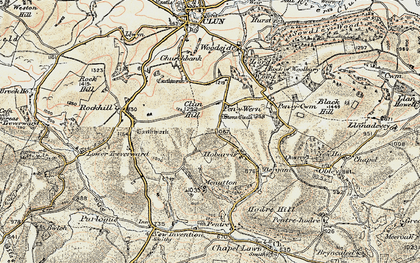 Old map of Pen-y-wern in 1901-1903