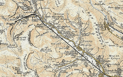 Old map of Pen-yr-englyn in 1899-1900