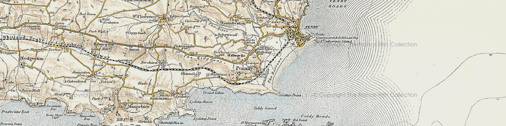 Old map of Penally in 1901