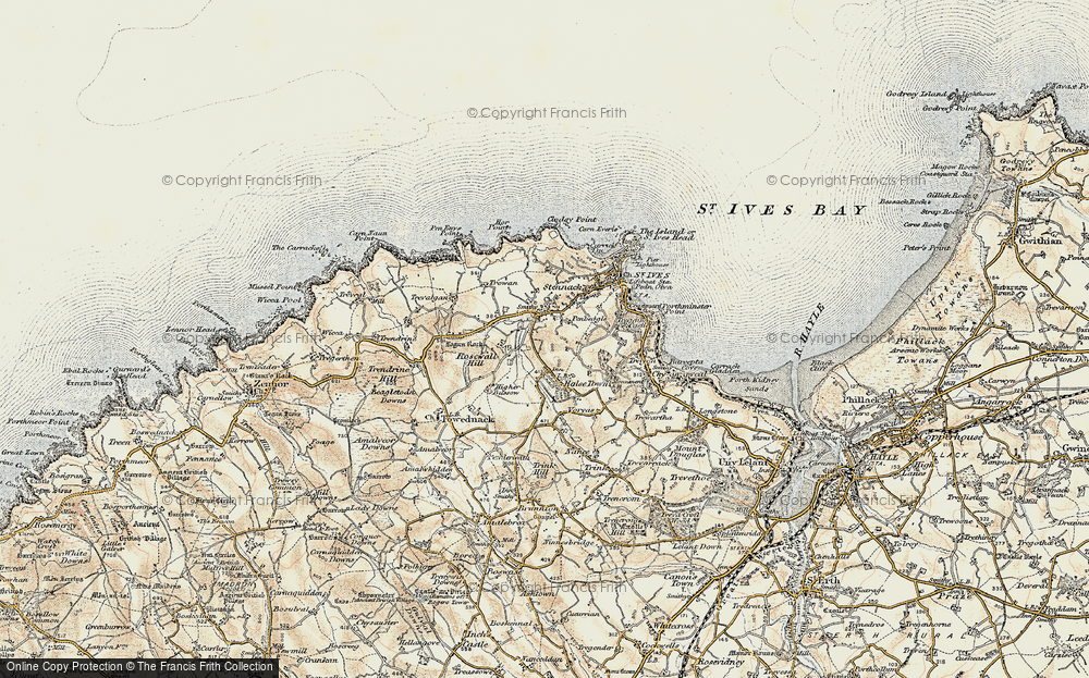 Old Map of Historic Map covering Bussow Resr in 1900