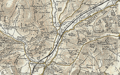 Old map of Penbidwal in 1899-1900
