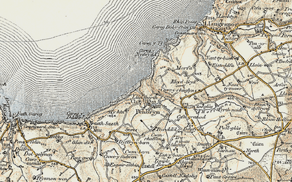 Old map of Penbryn in 1901