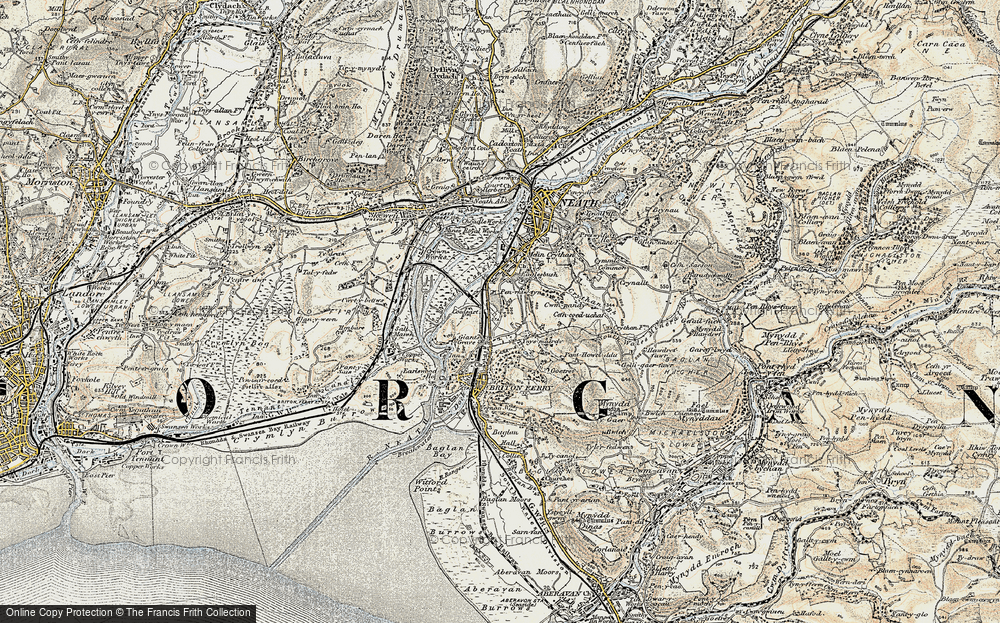 Old Map of Pencaerau, 1900-1901 in 1900-1901