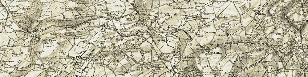 Old map of Pencaitland in 1903-1904