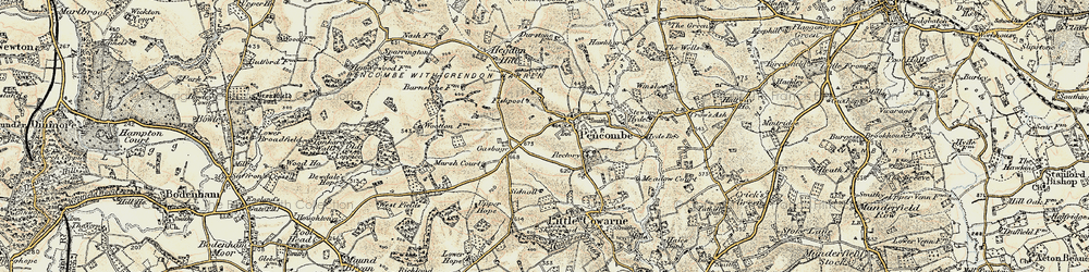 Old map of Pencombe in 1899-1901