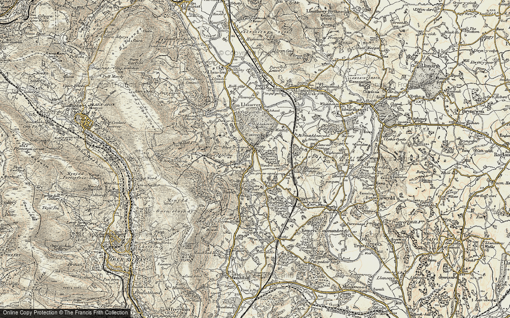 Old Map of Pencroesoped, 1899-1900 in 1899-1900