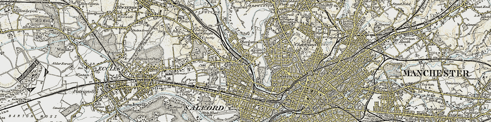 Old map of Pendleton in 1903