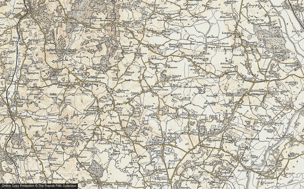 Old Map of Pendock, 1899-1900 in 1899-1900