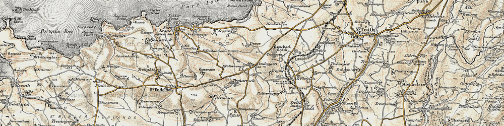 Old map of Tregeare Rounds in 1900