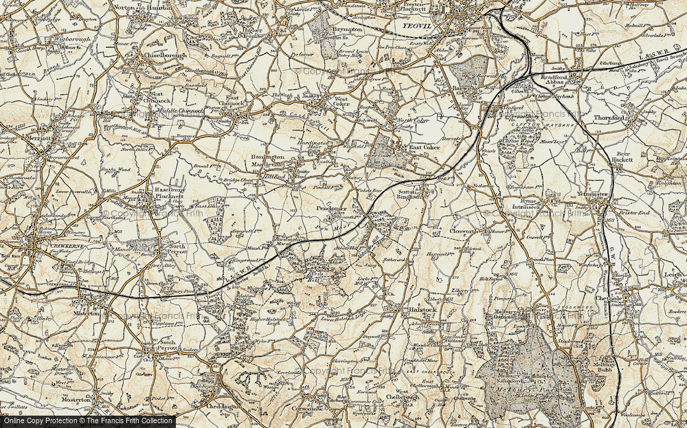 Old Map of Pendomer, 1899 in 1899