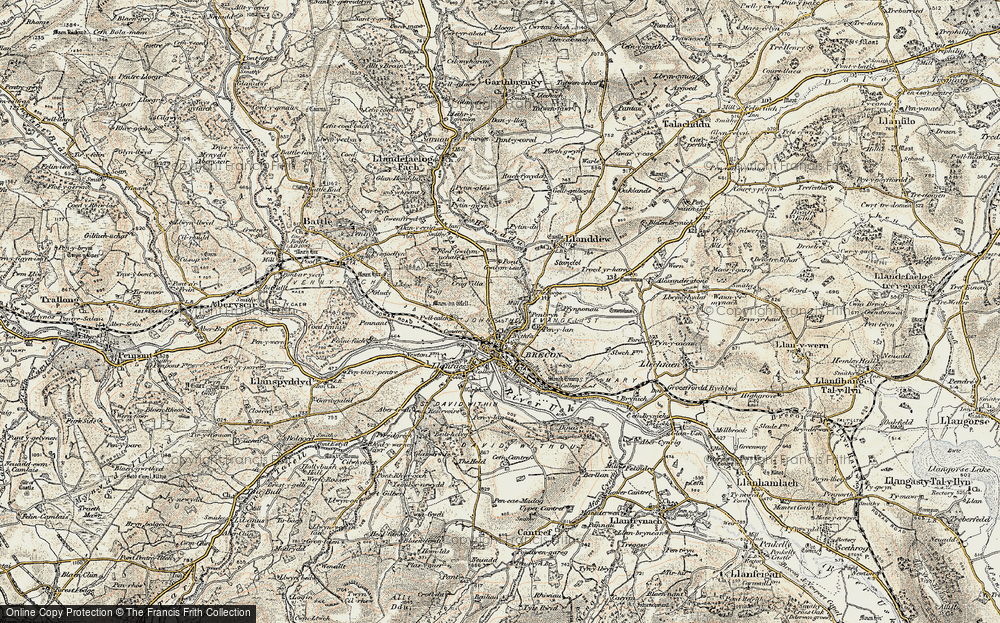 Old Map of Pendre, 1900-1901 in 1900-1901