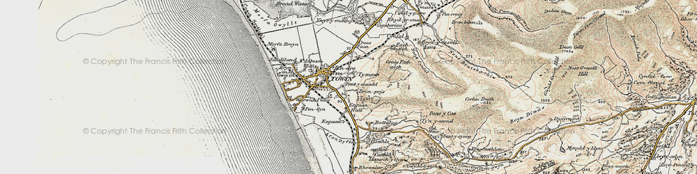 Old map of Bod Talog in 1902-1903