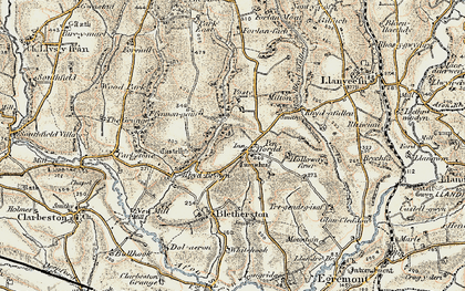 Old map of Penffordd in 1901-1912