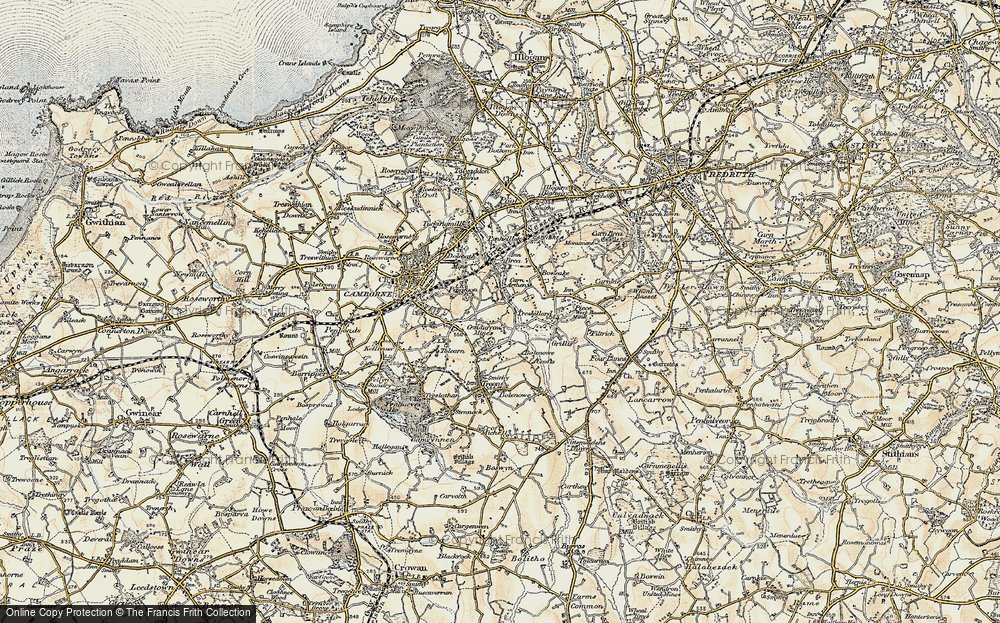 Old Map of Pengegon, 1900 in 1900
