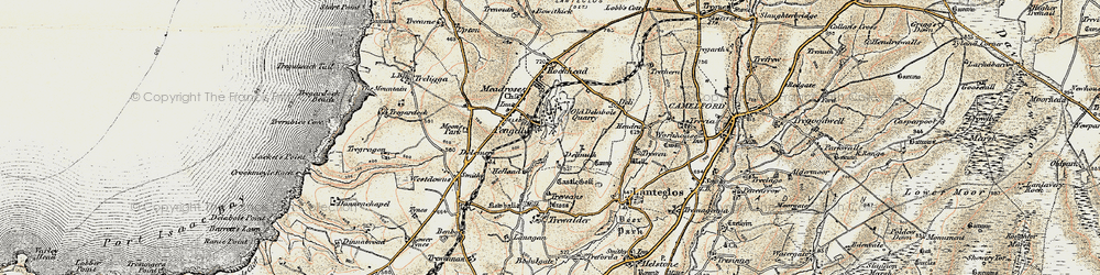 Old map of Pengelly in 1900
