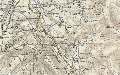 Old map of The Rhôs in 1900-1901