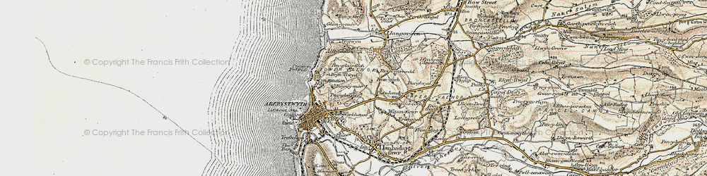Old map of Penglais in 1901-1903