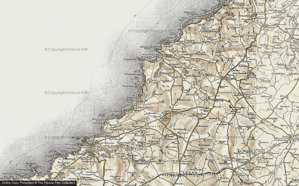 Old Map of Pengold, 1900 in 1900