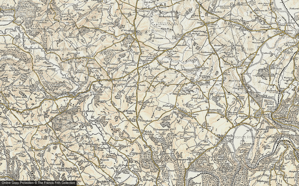 Old Map of Penguithal, 1899-1900 in 1899-1900