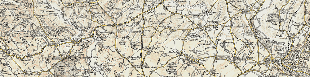 Old map of Penguithal in 1899-1900