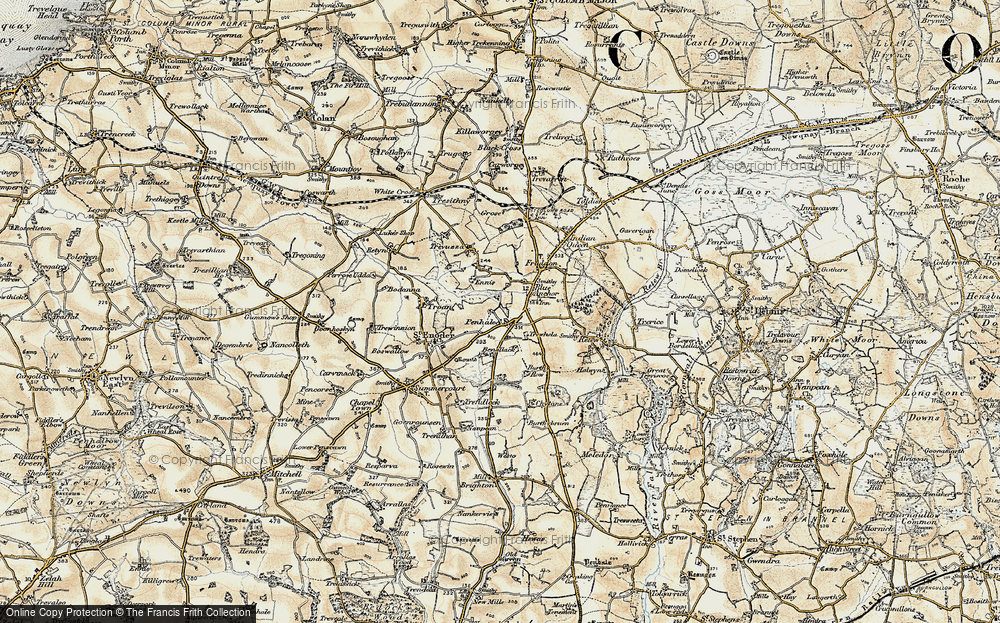 Old Map of Penhale, 1900 in 1900