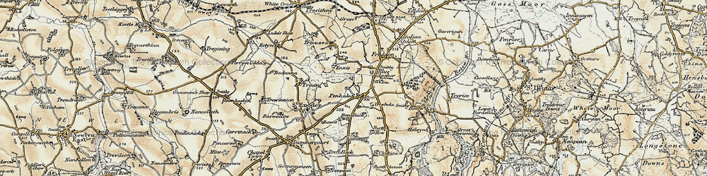 Old map of Penhale in 1900