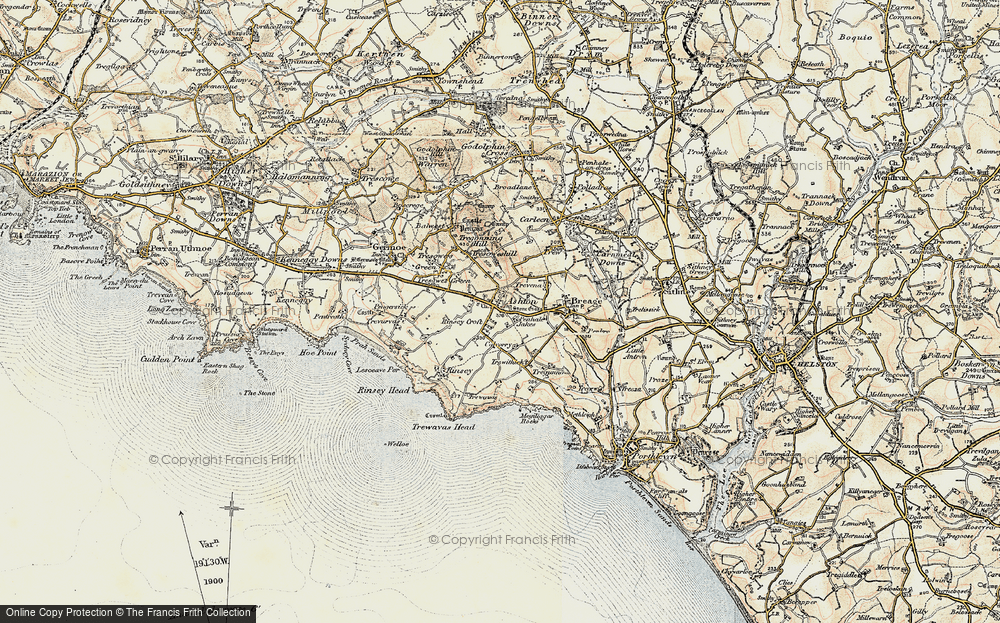 Old Map of Penhale Jakes, 1900 in 1900