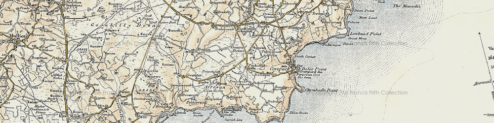 Old map of Penhallick in 1900