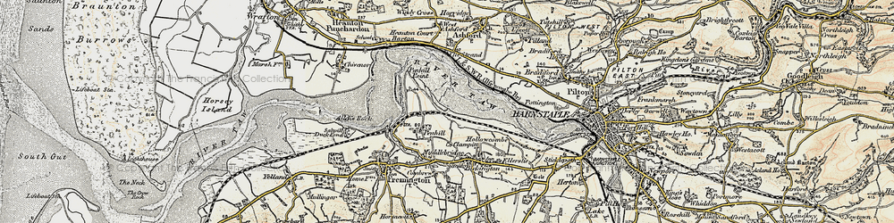 Old map of Penhill in 1900