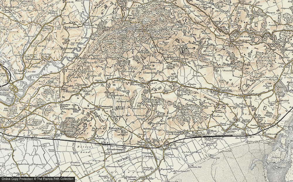 Old Map of Penhow, 1899-1900 in 1899-1900