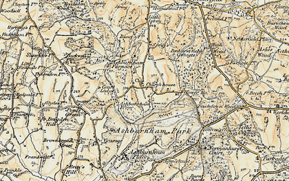Old map of Penhurst in 1898