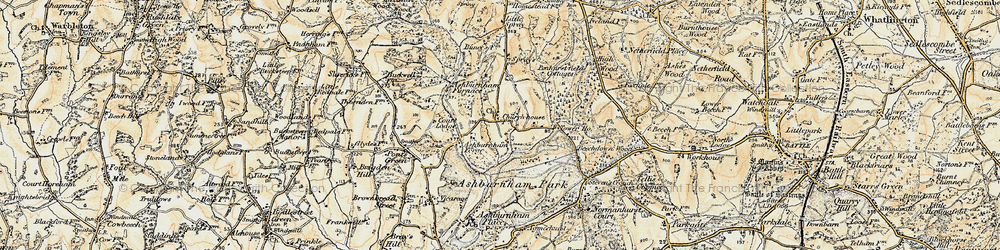 Old map of Penhurst in 1898