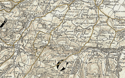 Old map of Peniel in 1902-1903
