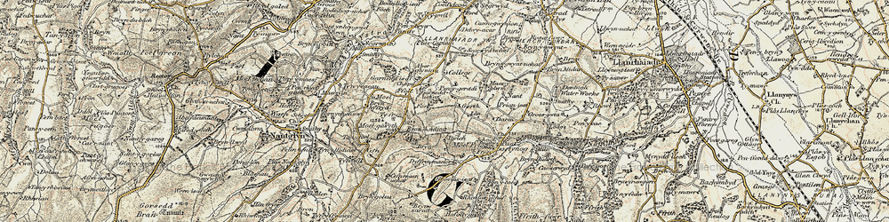 Old map of Peniel in 1902-1903