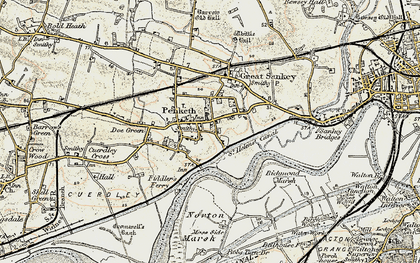 Old map of Penketh in 1903