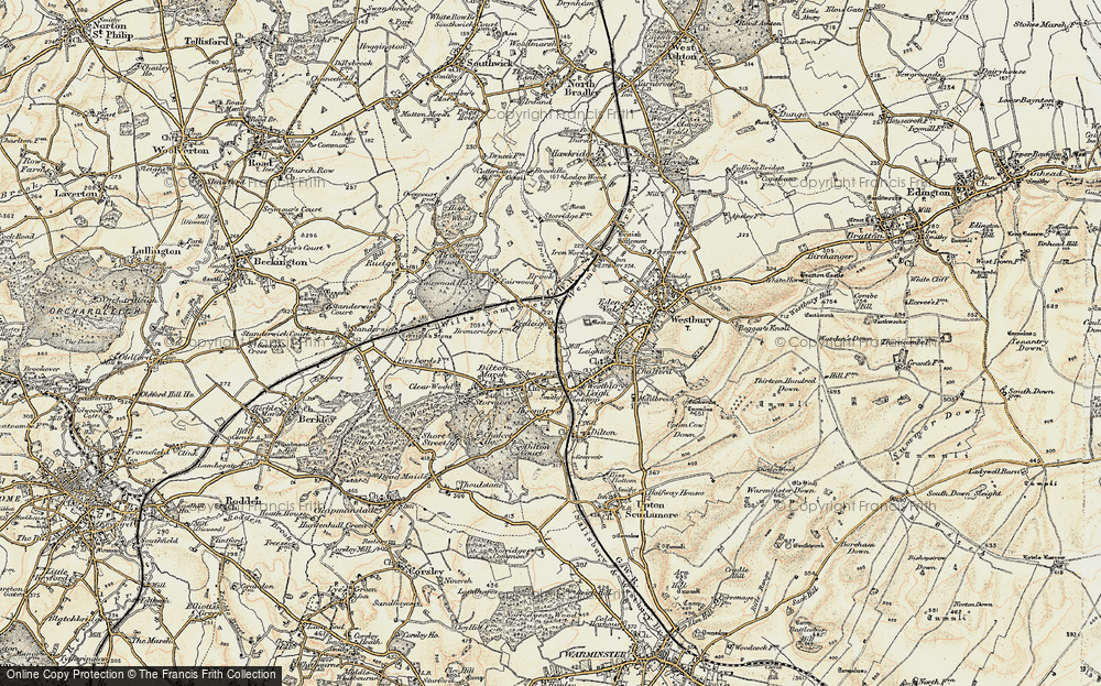 Old Map of Historic Map covering Brook in 1898-1899