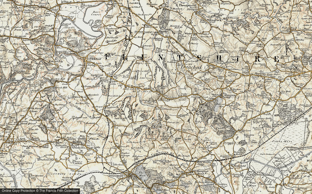 Old Map of Penley, 1902 in 1902