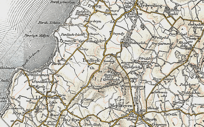 Old map of Penllech in 1903