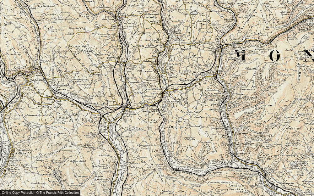 Old Map of Penllwyn, 1899-1900 in 1899-1900